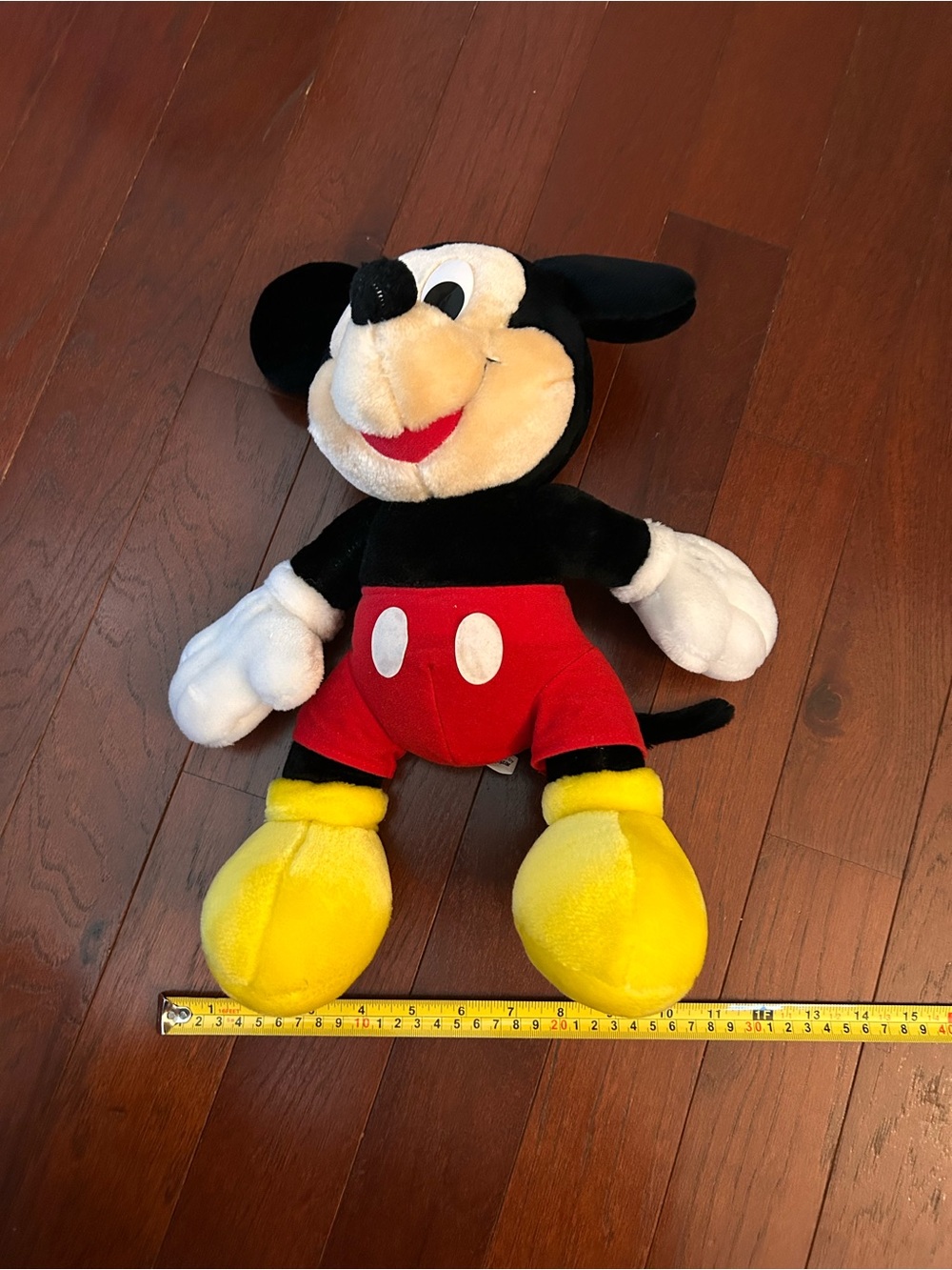 Vintage Disney Mickey Mouse Plush Sun-Star Japan 15" Stuffed Animal Classic Red - Picture 8 of 9